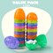 30 Pcs Plastic Iridescent Printed Bright Easter Eggs 3.15" Tall for Easter Hunt, Basket Stuffers Fillers, Classroom Prize Supplies, Filling Treats and Party Favor